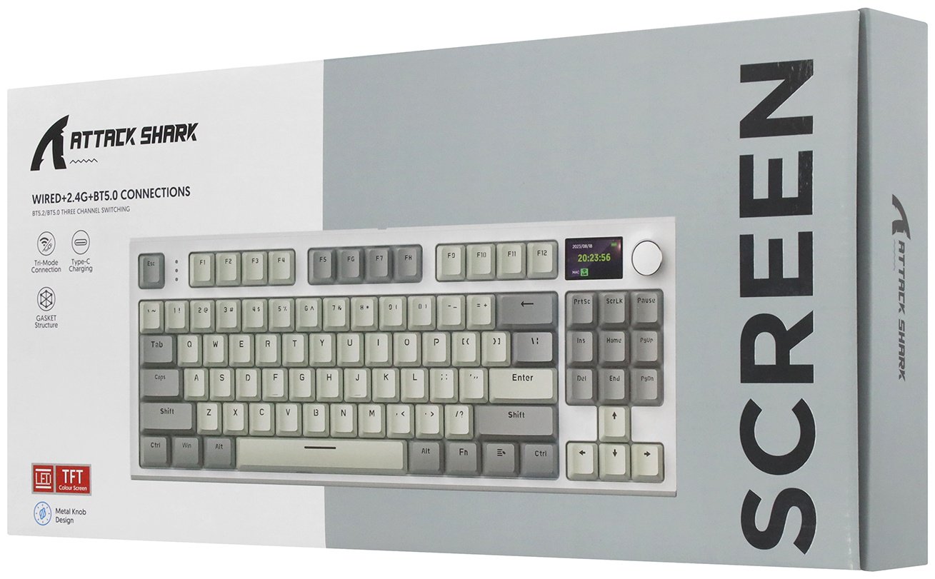 Клавиатура Attack Shark K86 синий купить,NaN