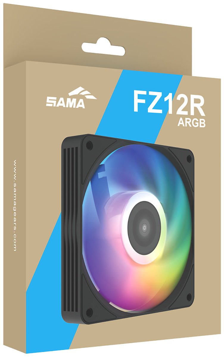 Кулер для корпуса Sama FZ12R ARGB BK черный купить,NaN