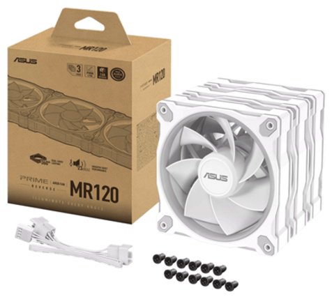 Кулер для корпуса ASUS PRIME MR120 FAN ARGB REVERSE WHITE 3IN1 белый купить,NaN
