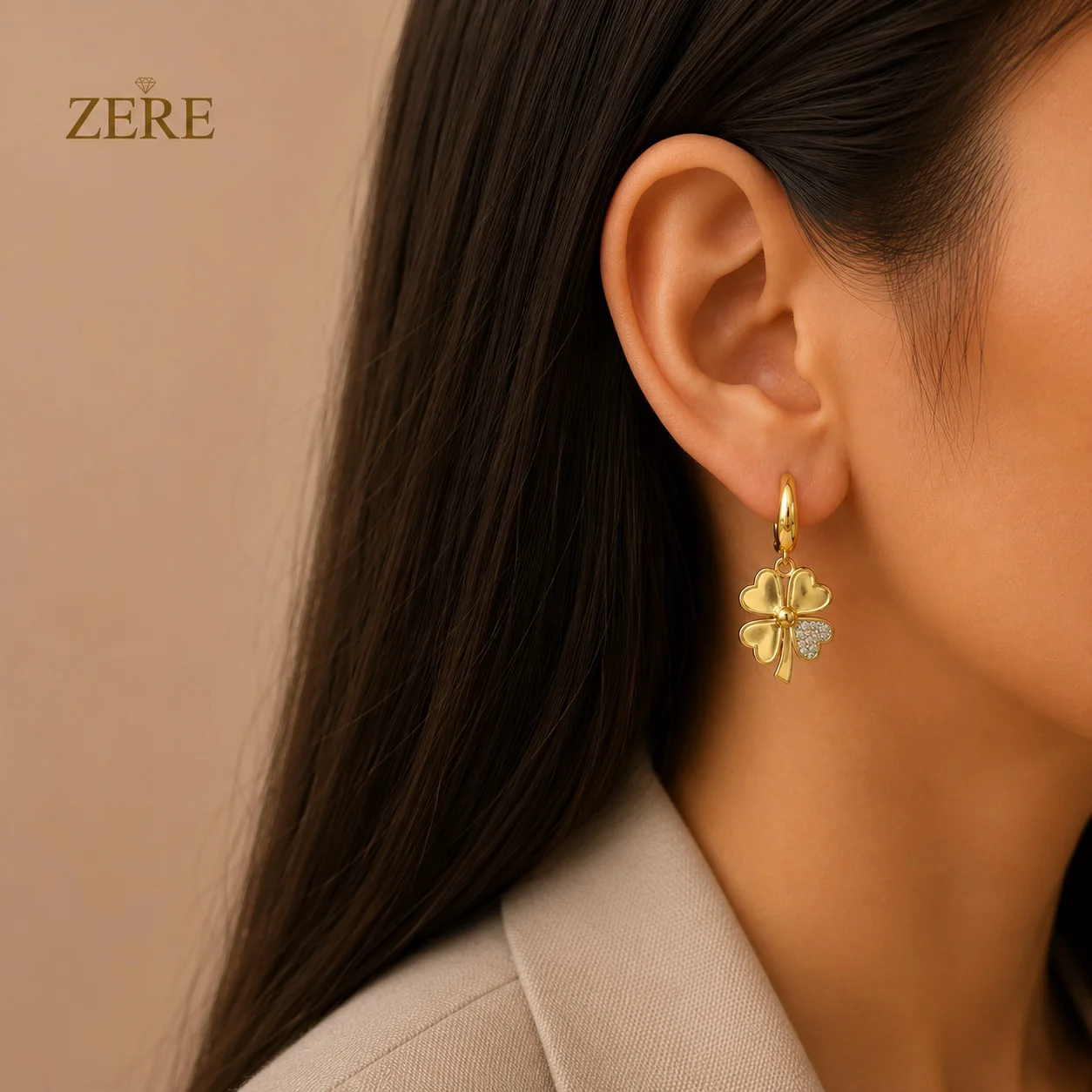 Серьги Zere ZR240721 жёлтое золото 4.97гр - ForteMarket Серьги Zere ZR240721 жёлтое золото 4.97гр купить,415450