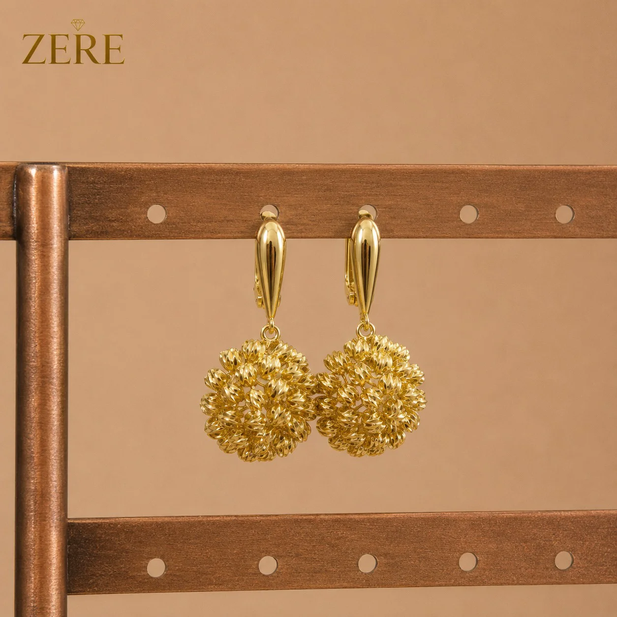 Серьги Zere ZR240716 жёлтое золото 6.29гр - ForteMarket Серьги Zere ZR240716 жёлтое золото 6.29гр купить,527650