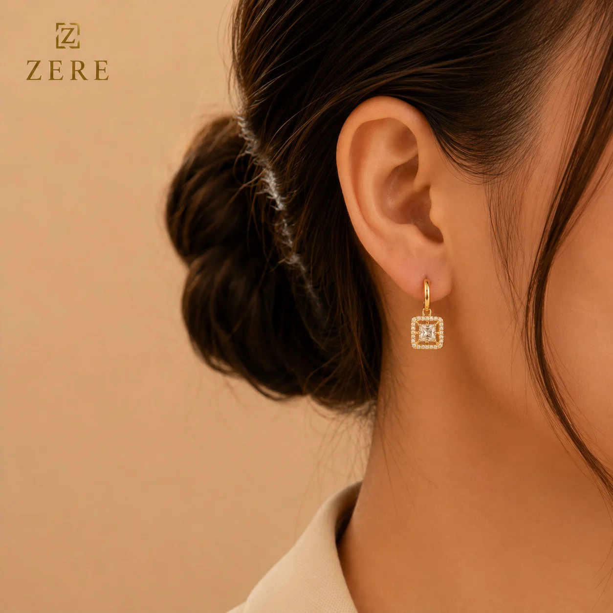Серьги Zere ZR240725 жёлтое золото 3.97гр  купить,337450