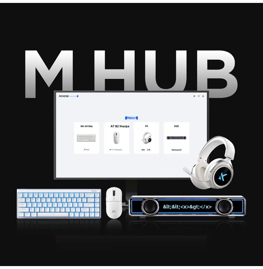 Мышь MCHOSE A7 V2 ULTRA + PAW 3950 черный купить,NaN