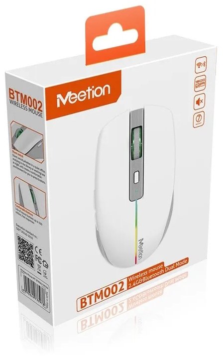 Мышь MeeTion MT-BTM002 White белый купить,NaN