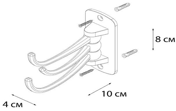 FIXSEN набор крючков FX-505C 1 шт, металл