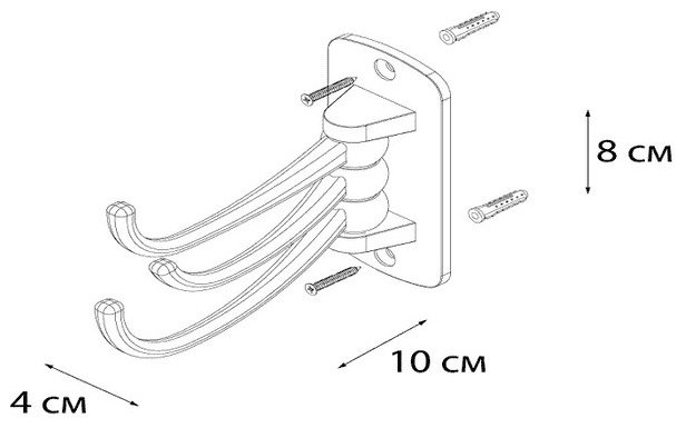 FIXSEN набор крючков FX-505C 1 шт, металл купить,30950