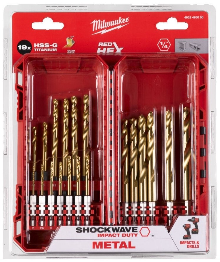 Сверло Milwaukee универсальное RedHEX 4932493866 10 мм, 19 шт. - ForteMarket Сверло Milwaukee универсальное RedHEX 4932493866 10 мм, 19 шт. купить,0