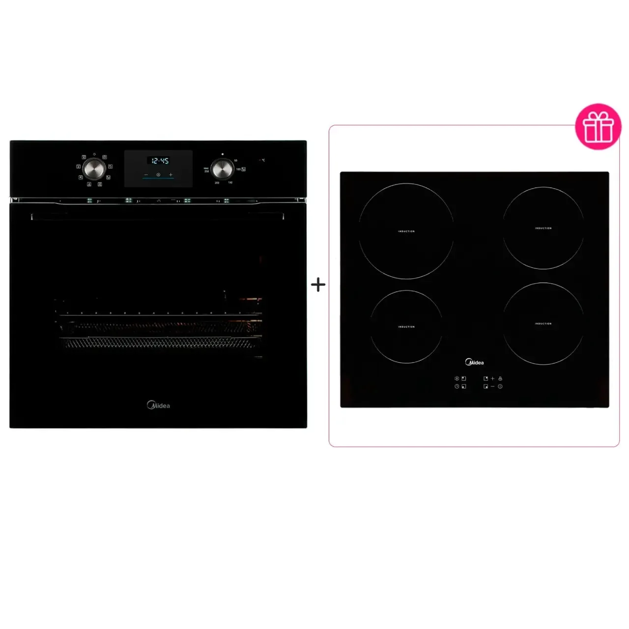 Духовой шкаф Midea MO 22800 GB + варочная поверхность Midea MCI-B641D Black купить,NaN