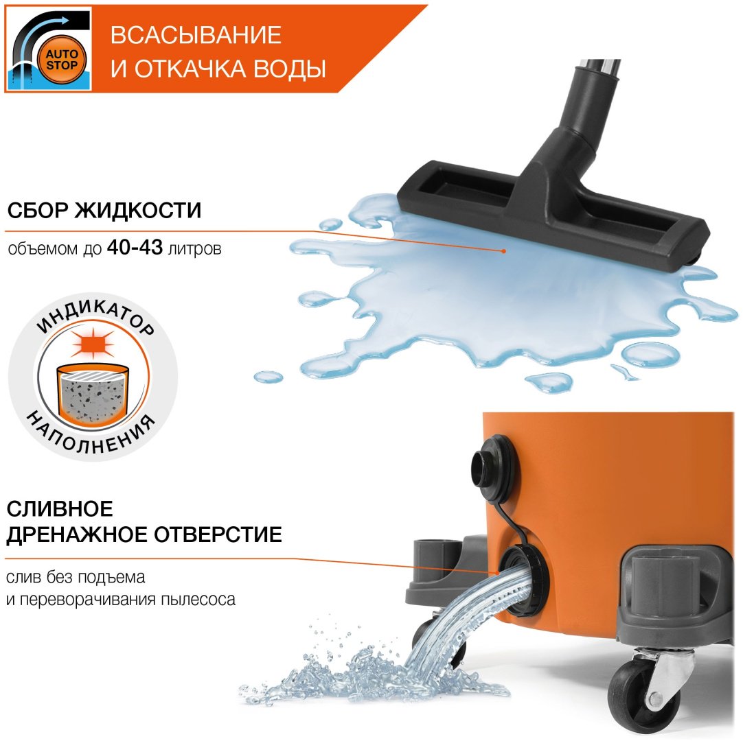 Строительный пылесос Daewoo DAVC 6025S купить,0