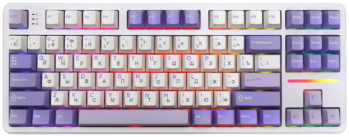 Клавиатура Attack Shark X87 фиолетовый купить,NaN