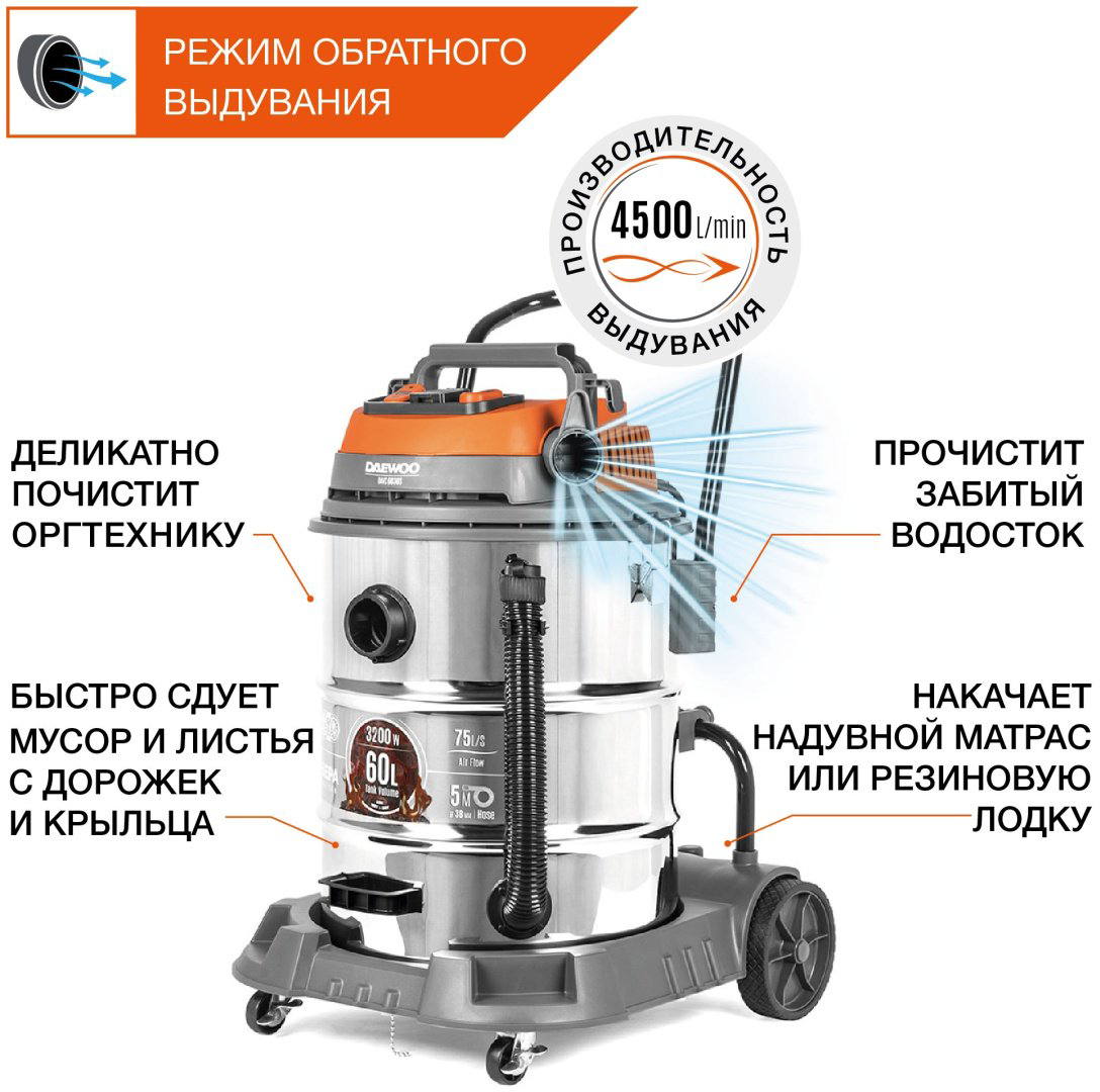 Строительный пылесос Daewoo DAVC 6030S купить,NaN