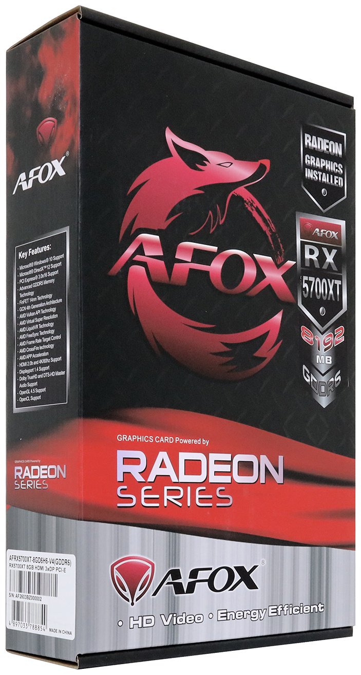 Видеокарта AFOX RX 5700XT (AFRX5700XT-8GD6H6-V4) 8 Гб купить,NaN