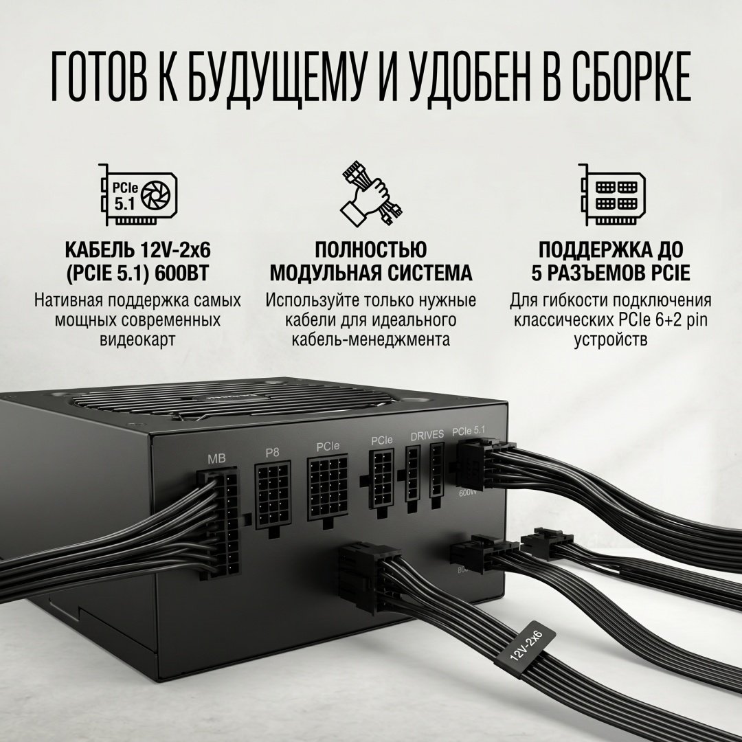 Блок питания Be quiet Pure Power 13 M 1200W 1200 Вт купить,NaN