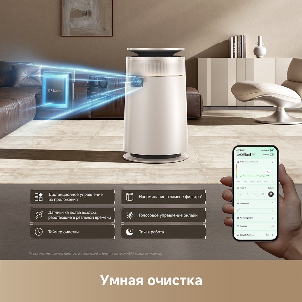 Очиститель воздуха DREAME Air purifier FP10 (CVF16A) бежевый купить,NaN