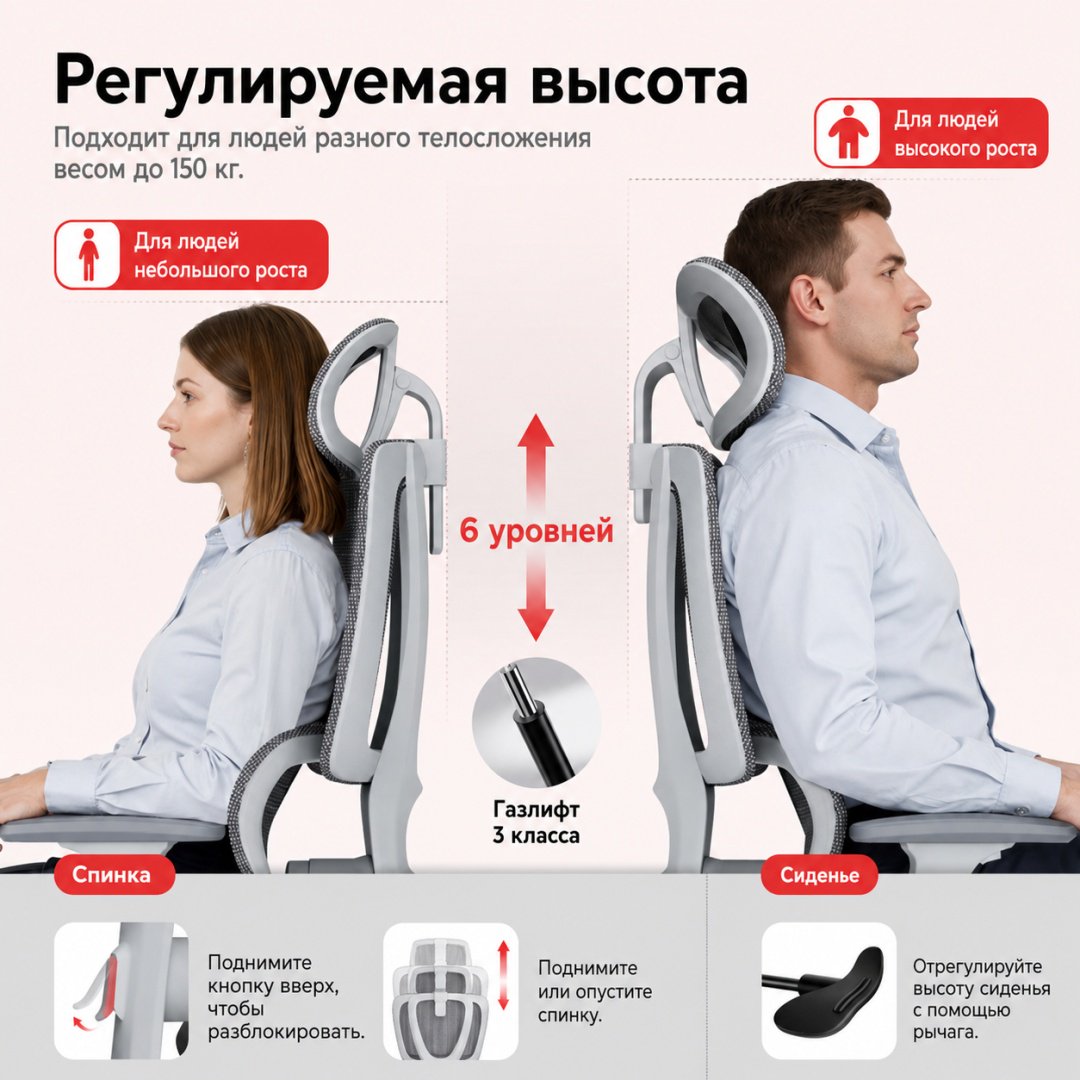 Офисное кресло Eco Estelar Triton, белый, серый купить,85445