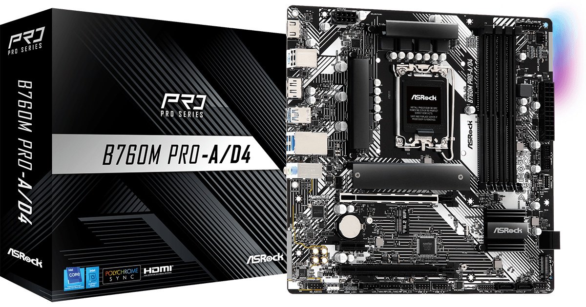 Материнская плата ASRock B760M PRO-A/D4