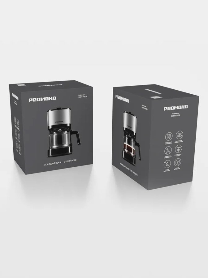 Кофеварка REDMOND RCM-M1528 черный, серебристый купить,24308
