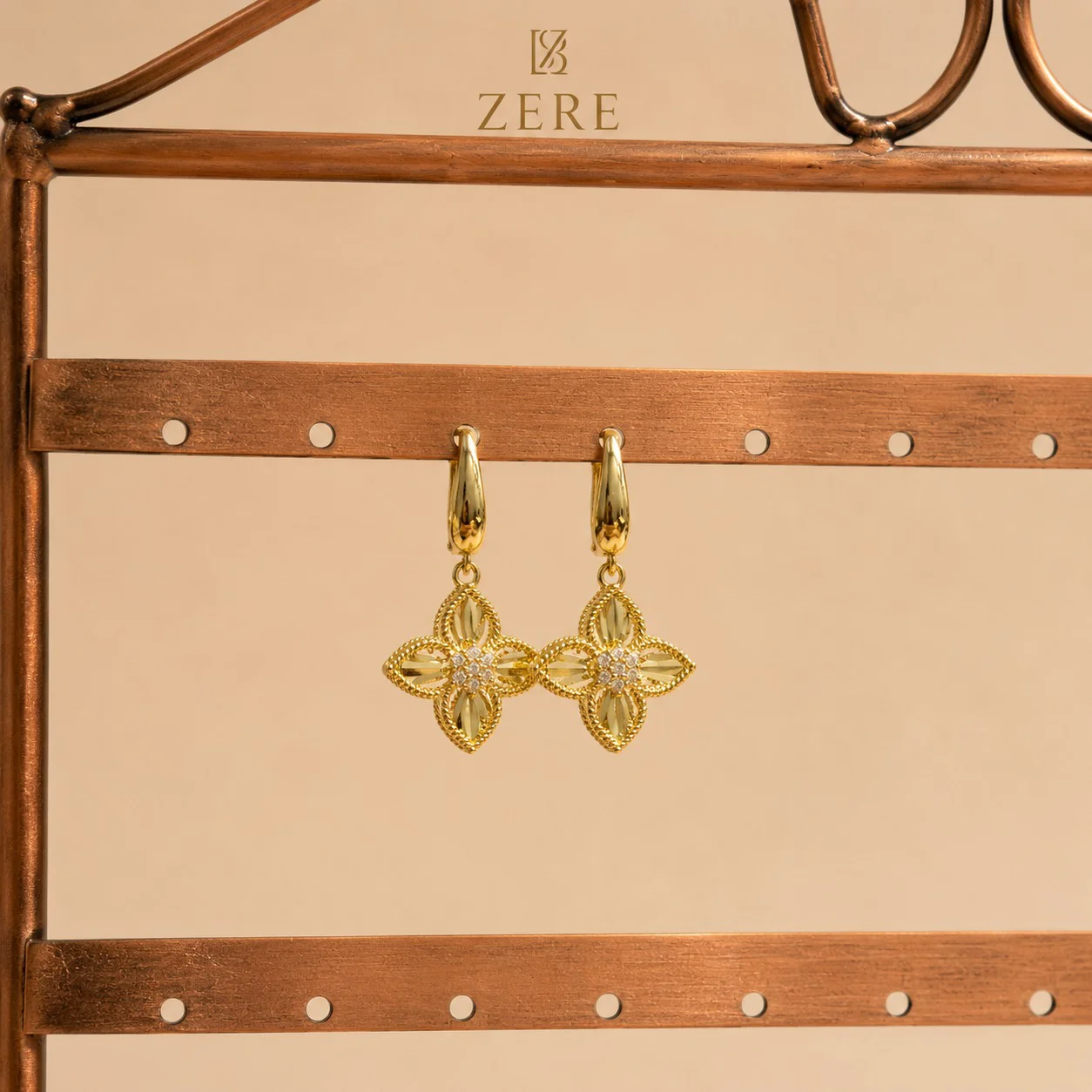 Серьги Zere ZR240722 жёлтое золото 3.9гр  купить,324500