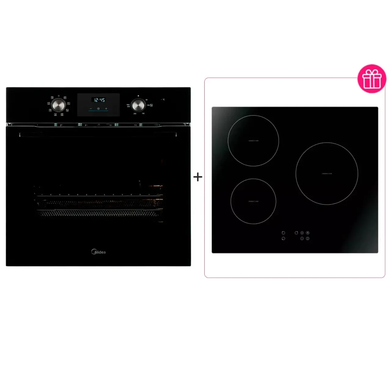 Духовой шкаф Midea MO 22800 GB + варочная поверхность Midea MCI-B632D Black