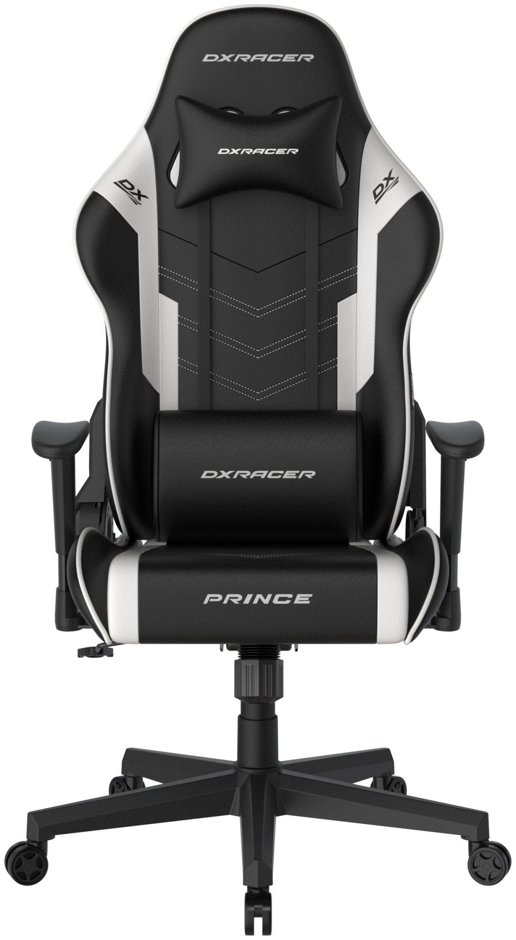 Игровое кресло DXRacer Prince GC/LPF132LTC/NW, черный, белый