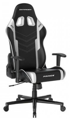 Игровое кресло DXRacer Prince GC/LPF132LTC/NW, черный, белый