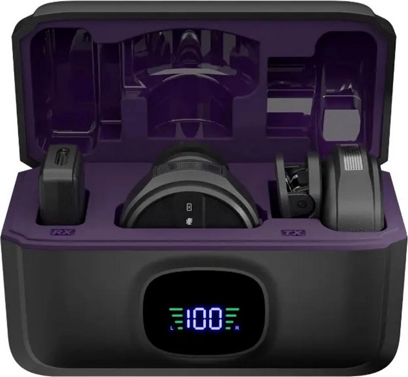 Микрофон Streamplify MIC GO-48-WL-BK черный, фиолетовый