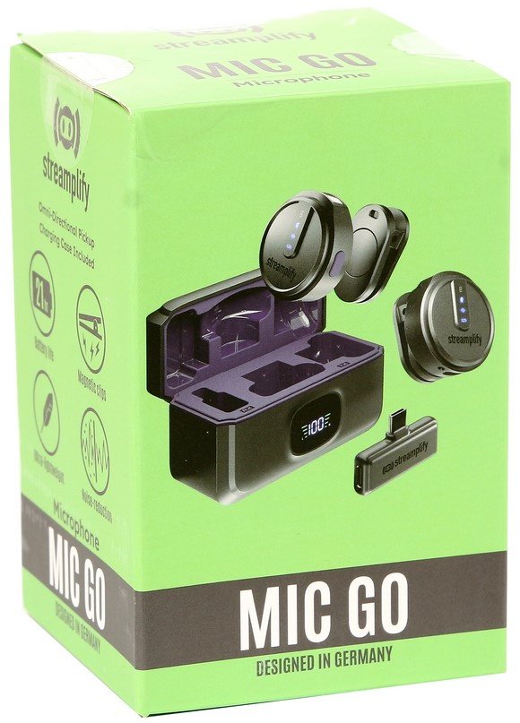 Микрофон Streamplify MIC GO-48-WL-BK черный, фиолетовый