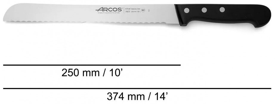 ARCOS для хлеба Universal Kitchen 282204, лезвие: нержавеющая сталь 1 шт