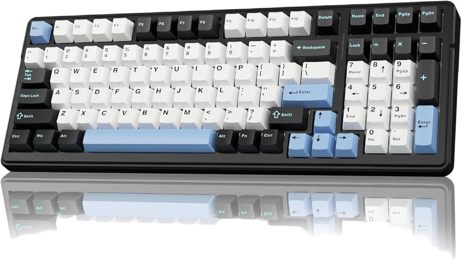 Клавиатура AULA Aula F99 Black/White/Blue черный купить,NaN