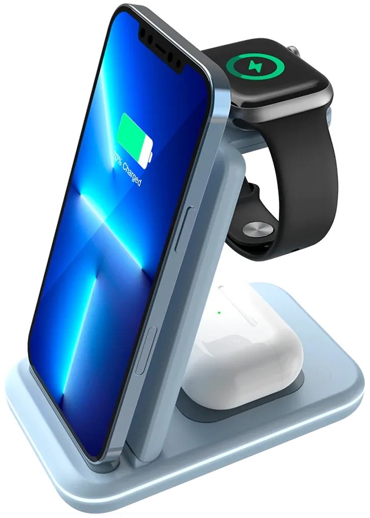 Зарядное устройство Canyon WS-304 USB Type-C 15 Вт синий купить,NaN