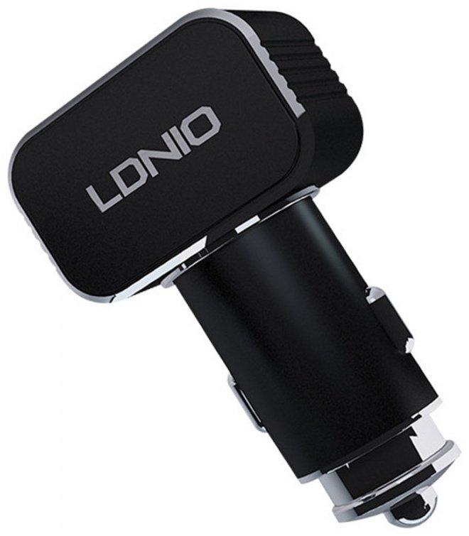 Зарядное устройство LDNIO C306 2*USB-A 18W 5V-3.6A Auto Lightning Lightning черный купить,NaN