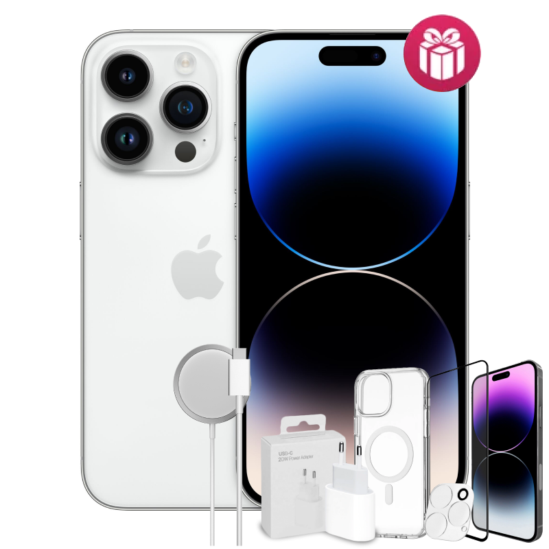 Смартфон Apple iPhone 14 Pro 128GB Silver + 5 подарков