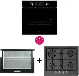 Духовой шкаф Midea MO 22800 GB + варочная поверхность Midea MG 606 B + вытяжка Midea MH 60P205 B Black
