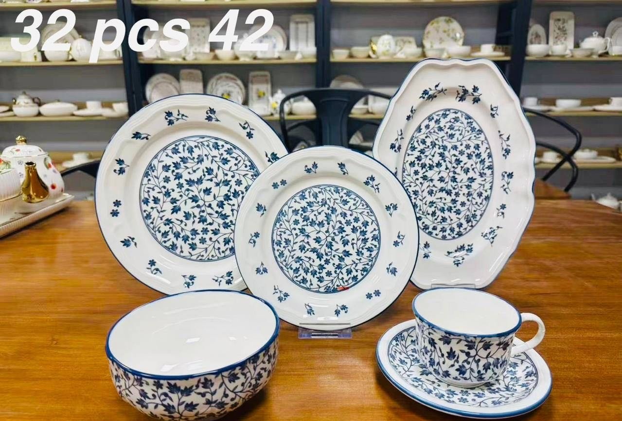 Сервиз на 6 персон Полевые цветы Кобальт MZ, предметов: 32, столовый, фарфор - ForteMarket Сервиз на 6 персон Полевые цветы Кобальт MZ, предметов: 32, столовый, фарфор купить,NaN