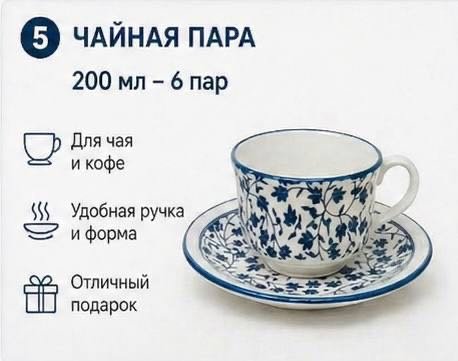 Сервиз на 6 персон Полевые цветы Кобальт MZ, предметов: 32, столовый, фарфор - ForteMarket Сервиз на 6 персон Полевые цветы Кобальт MZ, предметов: 32, столовый, фарфор купить,NaN