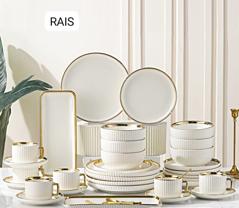 Сервиз на 6 персон Rais Home Рифленый, предметов: 32, чайно-столовый, керамика