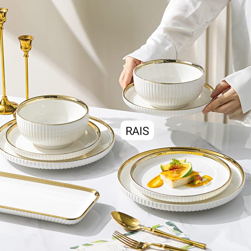 Сервиз на 6 персон Rais Home Рифленый, предметов: 32, чайно-столовый, керамика