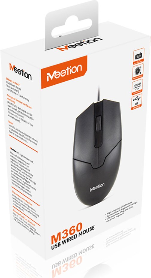 Мышь MeeTion M360 Black черный купить,NaN