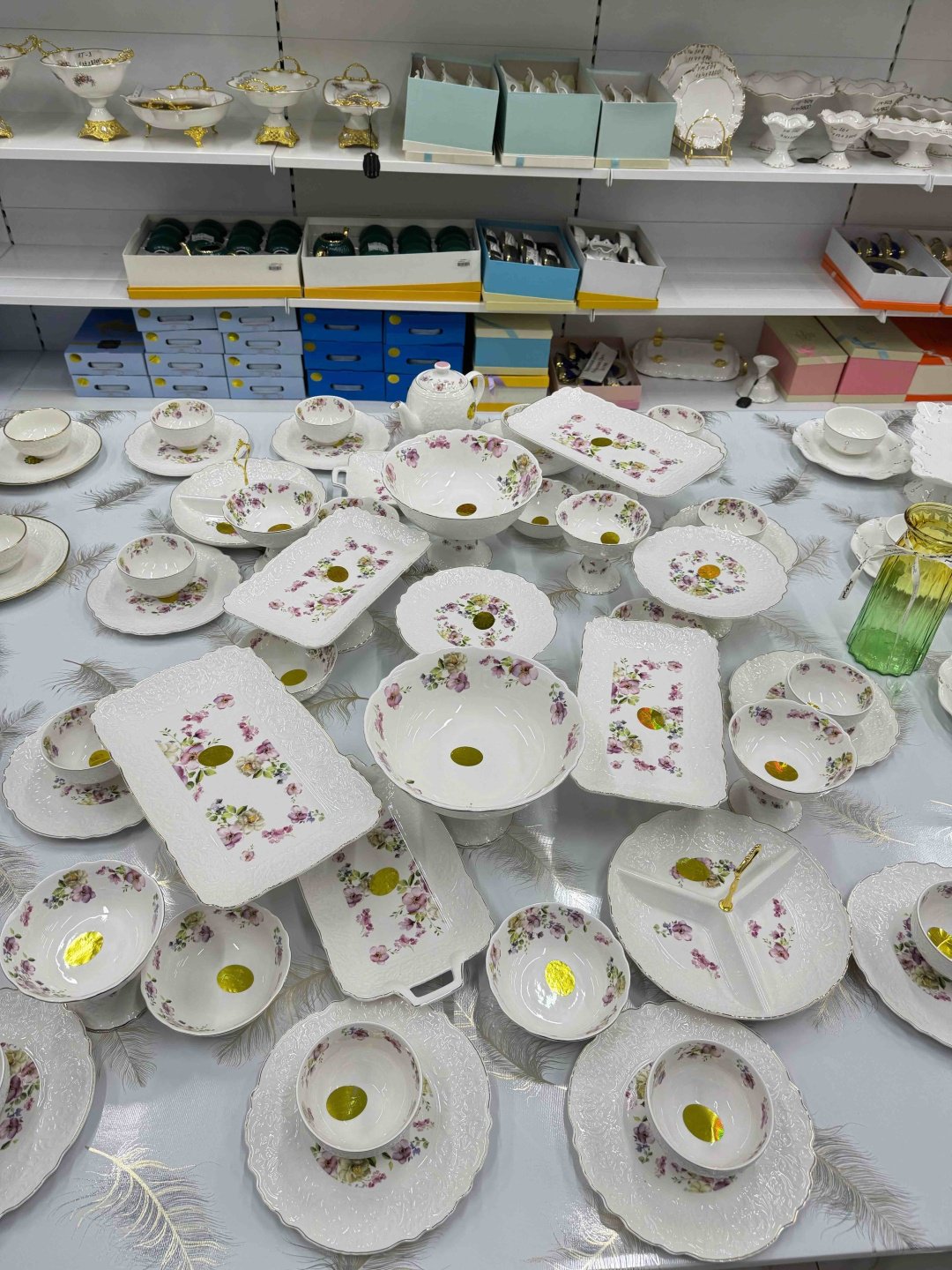 Сервиз на 12 персон Luna Home Flowers, предметов: 48, чайно-столовый, керамика купить,NaN