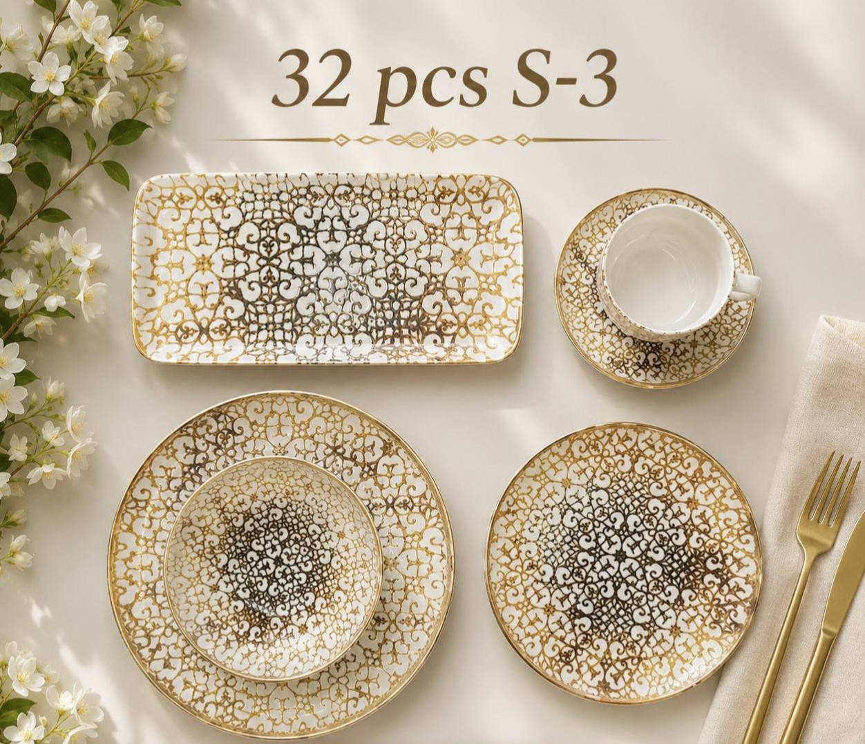 Сервиз на 6 персон Alhambra, предметов: 32, столовый, керамика купить,NaN