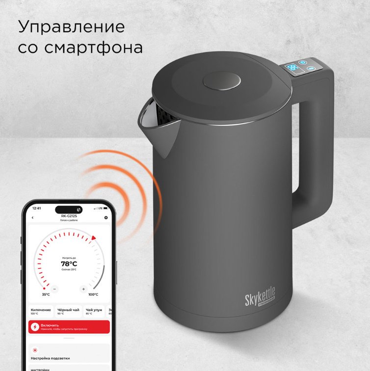 Электрочайник REDMOND SkyKettle KM231S серый