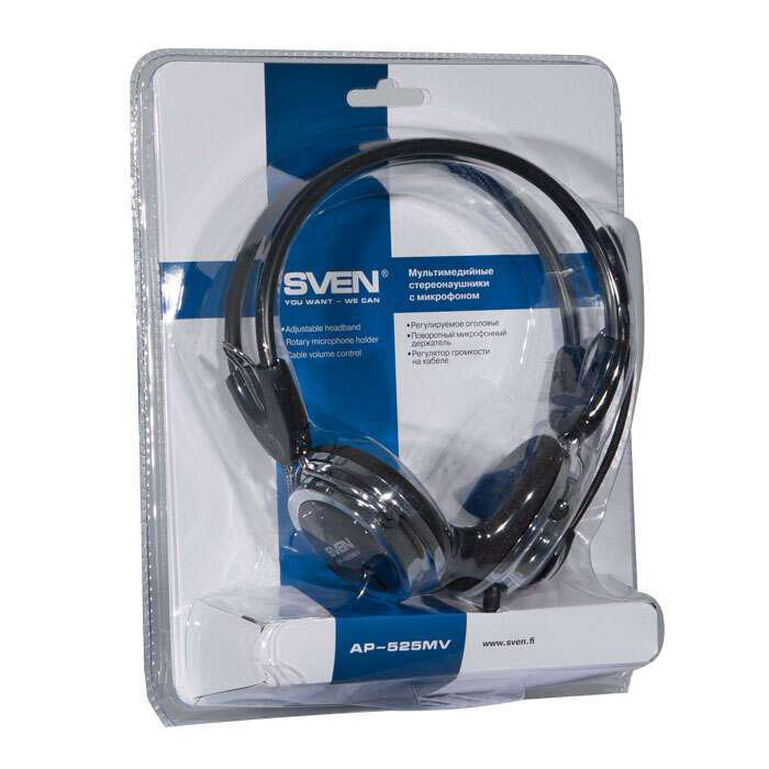 Наушники Sven AP-525MV черные купить,NaN