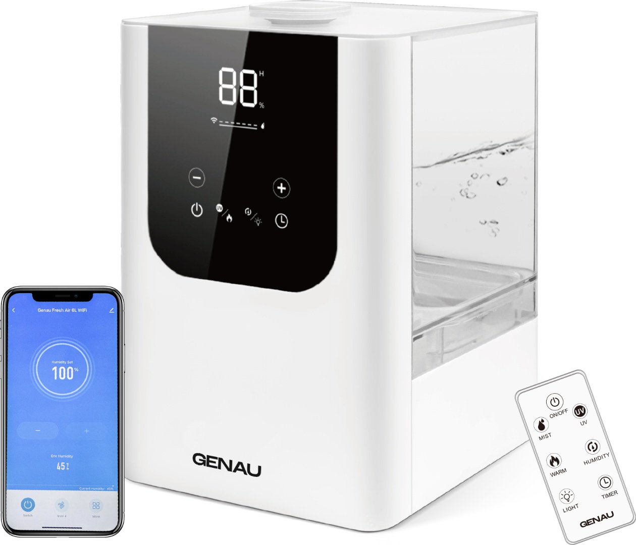 Увлажнитель воздуха Genau Fresh Air 6L WiFi белый