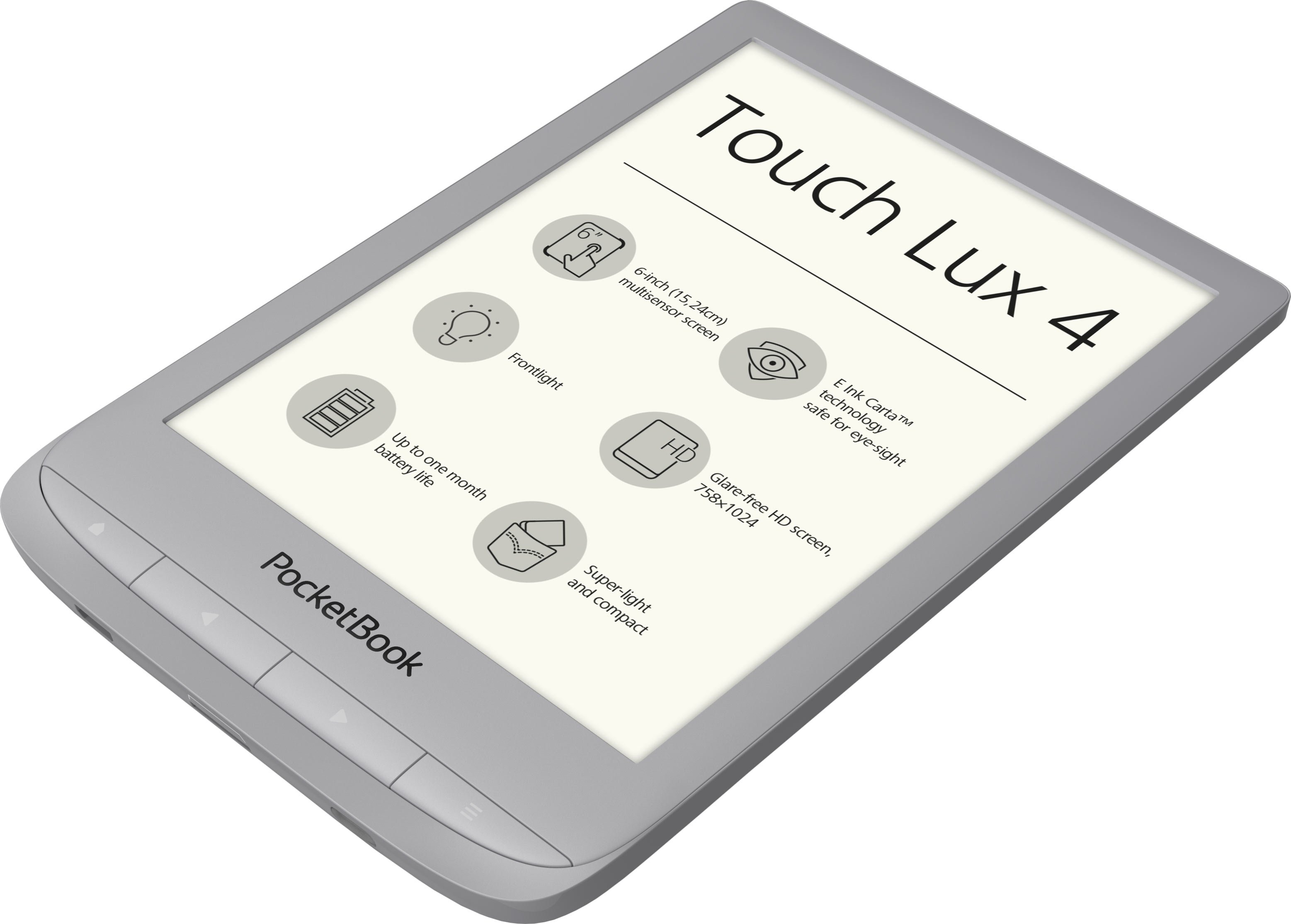 Электронная книга PocketBook PB627-S-CIS серебристая