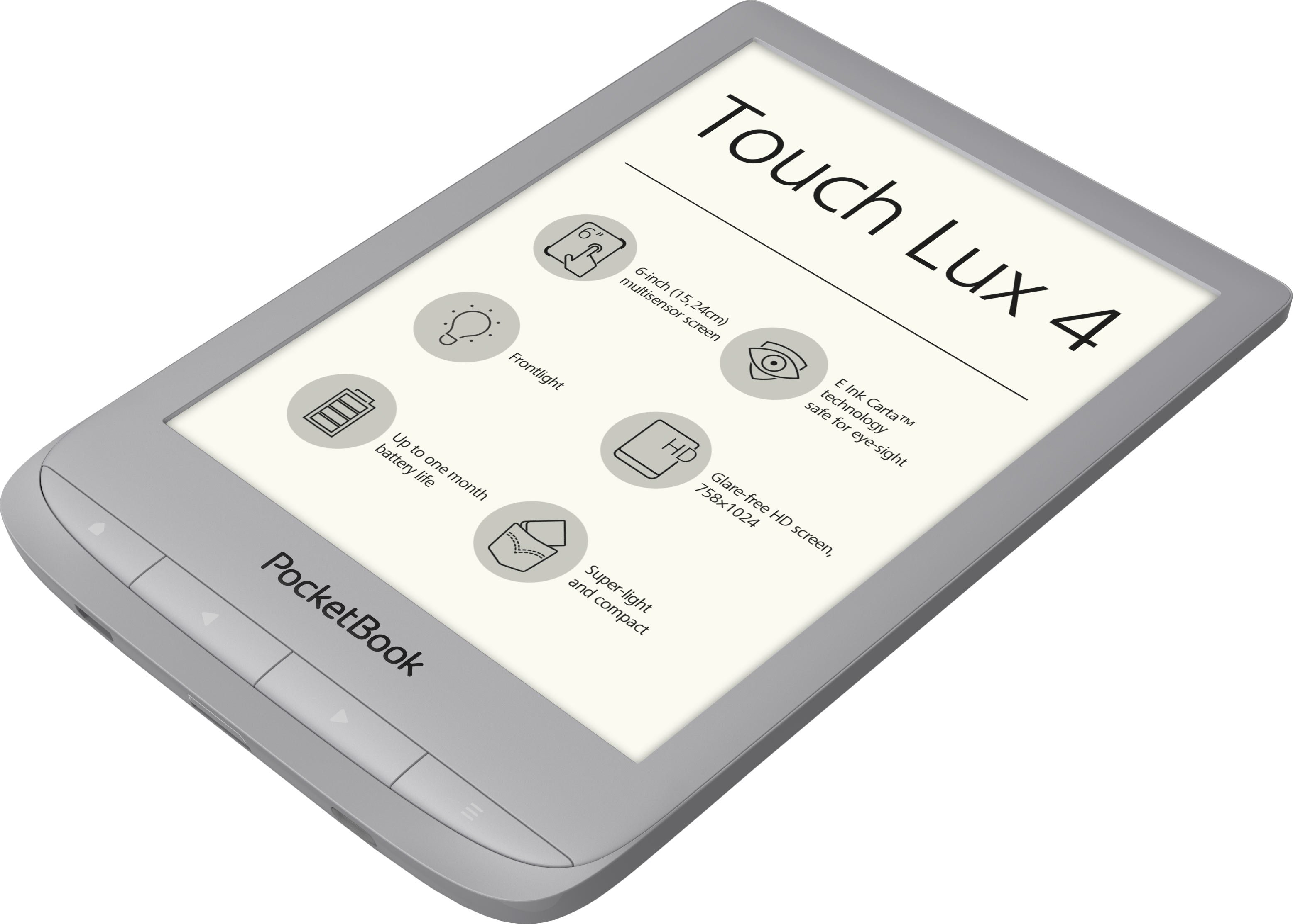 Электронная книга PocketBook PB627-S-CIS серебристая купить,NaN