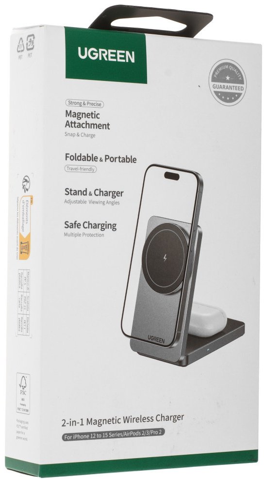 Зарядное устройство Ugreen W528 for Apple Iphone/AirPods (45056) USB Type-C серый купить,NaN