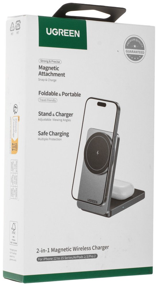 Зарядное устройство Ugreen W528 for Apple Iphone/AirPods (45056) USB Type-C серый купить,NaN