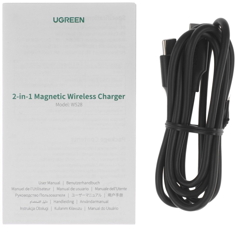 Зарядное устройство Ugreen W528 for Apple Iphone/AirPods (45056) USB Type-C серый купить,NaN