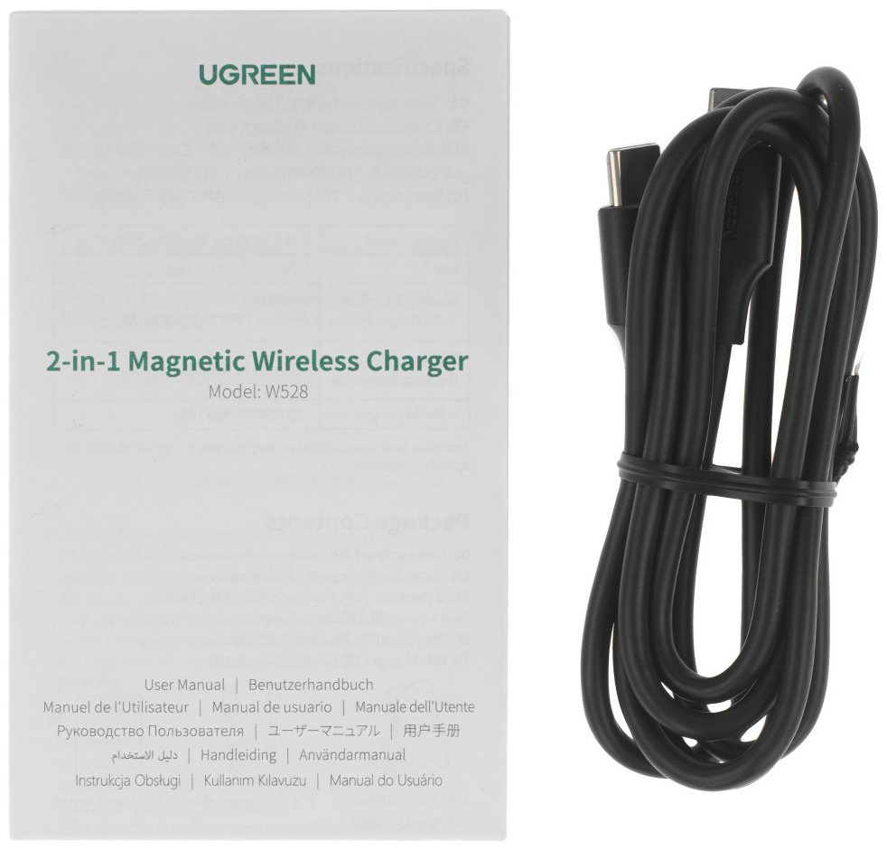 Зарядное устройство Ugreen W528 for Apple Iphone/AirPods (45056) USB Type-C серый купить,NaN