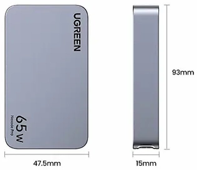 Зарядное устройство Ugreen X753 USB Type-C, USB серый купить,0